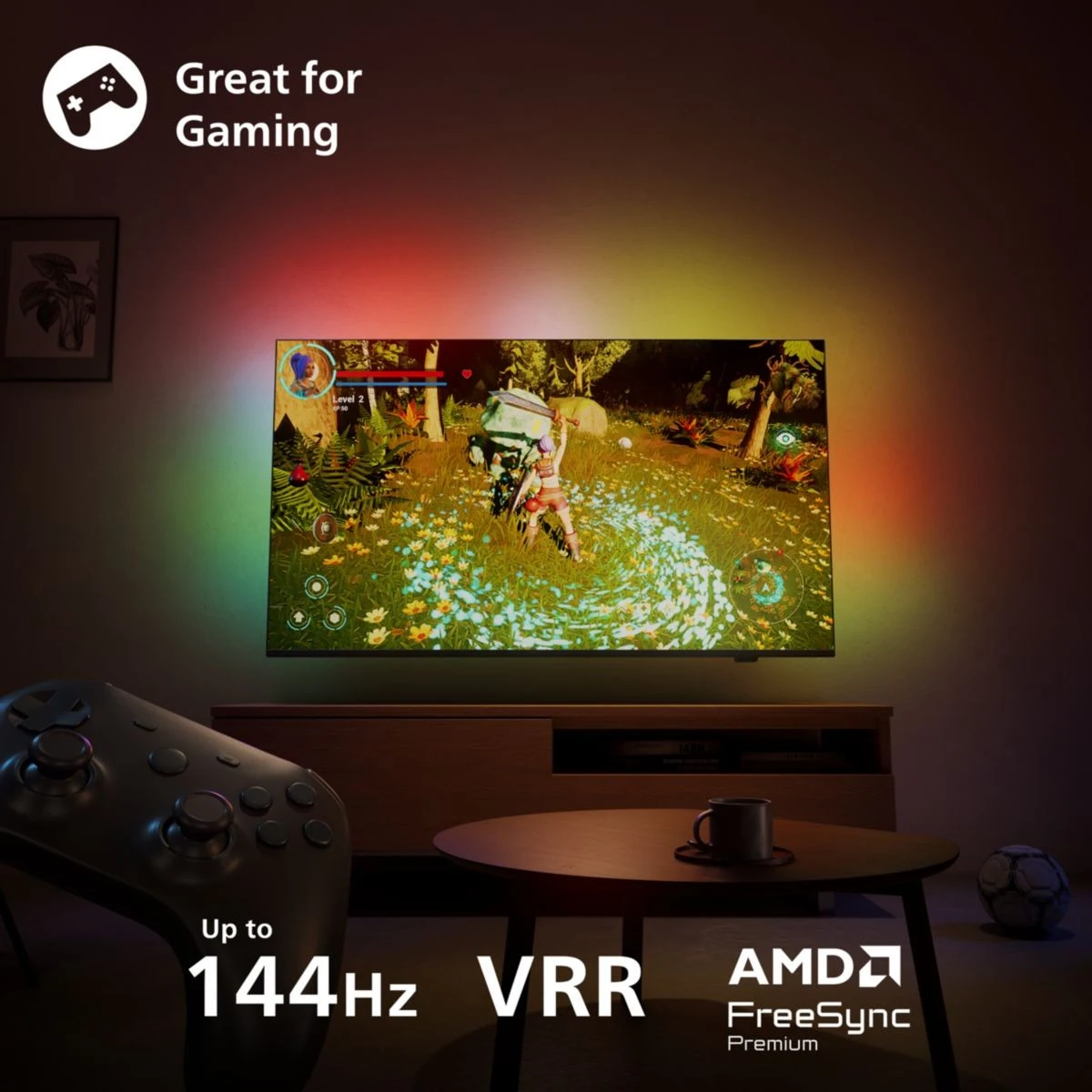 Odświeżanie 144 Hz — płynny ruch