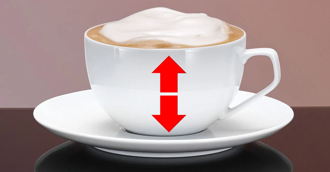 individualCup Volume — objętość dopasowana do filiżanki