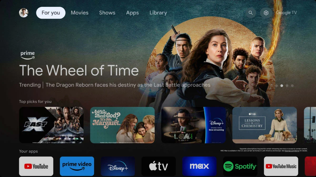 Smart TV z Google TV